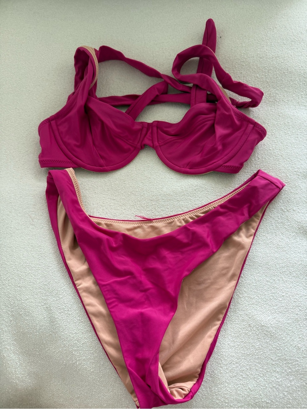 J. Crew Fuchsia Underwire Bikini Set
